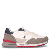 King Power Mix sneaker in ecopelle e tessuto bianco | Boscaini Scarpe