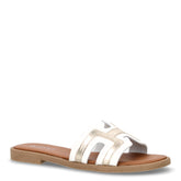 Ciabatta in pelle bianco platino | Boscaini Scarpe