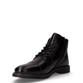 Stivaletto stringato in pelle nero | Boscaini Scarpe