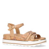 Sandalo da ragazza con platform in ecopelle beige cammello - Sandali Bambina | Boscaini Scarpe