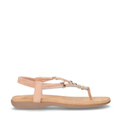 Sandalo infradito in ecopelle e tessuto rosa - TOO LIKE | Boscaini Scarpe