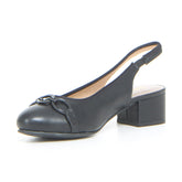 Décolleté slingback nero beige | Boscaini Scarpe
