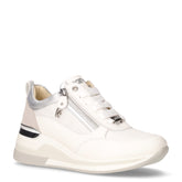 Sneaker con zeppa in pelle bianco | Boscaini Scarpe