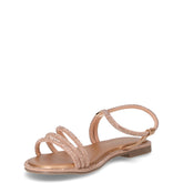 Sandalo bambina in ecopelle con strass oro rosa | Boscaini Scarpe