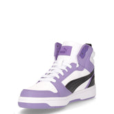 Rebound v6 Mid sneaker ragazza in ecopelle lilla nero | Boscaini Scarpe