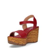 Sandalo con zeppa rosso | Boscaini Scarpe