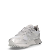 Jaki 2.0 sneaker in pelle e tessuto argento | Boscaini Scarpe