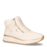 Sneaker in ecopelle con zip avorio - Sneakers Donna | Boscaini Scarpe