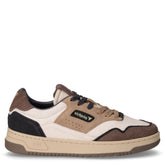 Sneaker in pelle marrone e beige | Boscaini Scarpe