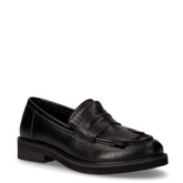 Mocassino in ecopelle con frangia nero | Boscaini Scarpe