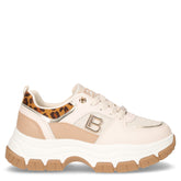 Sneaker in ecopelle e tessuto beige - LAURA BIAGIOTTI | Boscaini Scarpe