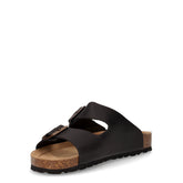 Ciabatta in pelle nero ingrassato | Boscaini Scarpe