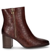 Tronchetto in ecopelle con zip noce - Tronchetti Donna | Boscaini Scarpe