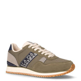 Sneaker in ecopelle e tessuto verde blu | Boscaini Scarpe