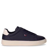 Sneaker in ecopelle bambino blu off white | Boscaini Scarpe