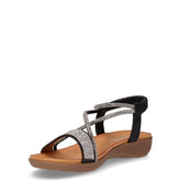 Sandalo con strass black | Boscaini Scarpe