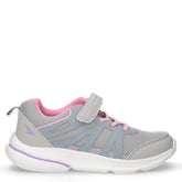 Sneaker bambina in tessuto ed ecopelle grigio | Boscaini Scarpe
