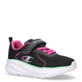 HRO sneaker in tessuto ed ecopelle bambina nero rosa | Boscaini Scarpe