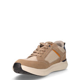 Neil sneaker in tessuto e pelle beige | Boscaini Scarpe