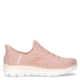 Summits Brilliant Shine sneaker slip ins in tessuto malva chiaro | Boscaini Scarpe