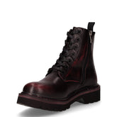 Anfibio in ecopelle con zip borgogna nero | Boscaini Scarpe
