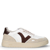 Sneaker in pelle ed ecopelle bianco marrone | Boscaini Scarpe