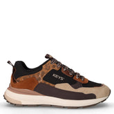 Sneaker in tessuto ed ecopelle nero marrone - Sneakers Donna | Boscaini Scarpe