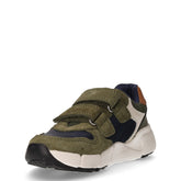 Flexyper Boy sneaker in pelle e tessuto bambino muschio cognac | Boscaini Scarpe