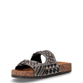 Ciabatta in tessuto con mini strass nero | Boscaini Scarpe