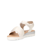 Sandalo in ecopelle avorio | Boscaini Scarpe