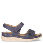 Sandalo in ecopelle con strappo blu - TOO LIKE | Boscaini Scarpe