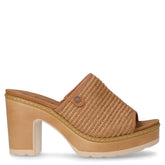 Ciabatta in rafia con tacco cammello - REFRESH DONNA | Boscaini Scarpe
