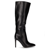 Stivale al ginocchio in ecopelle con tacco nero - Stivali Donna | Boscaini Scarpe