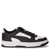 Rebound Slam Low sneaker in ecopelle ragazzo bianco nero | Boscaini Scarpe