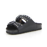 Sara ciabatta con borchie nero | Boscaini Scarpe
