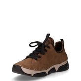 Sneaker in ecopelle con zip laterale marrone leopardato | Boscaini Scarpe