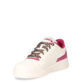 Ginger sneaker in ecopelle bianco fuxia | Boscaini Scarpe