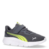 Flexfocus Modern sneaker in tessuto ed ecopelle bambino grigio giallo | Boscaini Scarpe