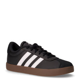 VL COURT 3.0 K sneakers in ecopelle e pelle con tre strisce laterali nero bianco | Boscaini Scarpe