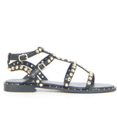 Sandalo con borchie nero platino - Sandali Donna | Boscaini Scarpe