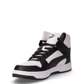 Rebound Slam Mid sneaker in ecopelle bianco nero | Boscaini Scarpe