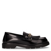 Mocassino con staffa e frangia in ecopelle nero - DU SIMON | Boscaini Scarpe