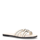 Ciabatta in ecopelle con fascette intrecciate bianco - TOO LIKE | Boscaini Scarpe