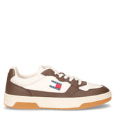 JTM Cupsole sneaker in pelle avorio marrone - TOMMY HILFIGER | Boscaini Scarpe