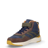 Sneaker in ecopelle bambino blu e verde | Boscaini Scarpe