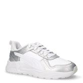 Trinity 2 lt metallic glam sneaker in ecopelle bianco e argento | Boscaini Scarpe