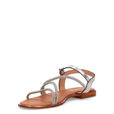 Sandalo con strass argento | Boscaini Scarpe