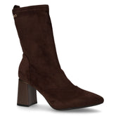 Tronchetto a punta in tessuto marrone scuro - Tronchetti Donna | Boscaini Scarpe