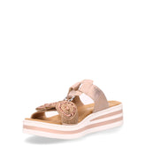 Ciabatta con strappi rosegold | Boscaini Scarpe