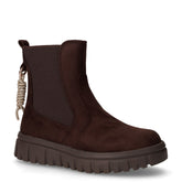 Stivaletto in tessuto scamosciato bambina marrone scuro | Boscaini Scarpe